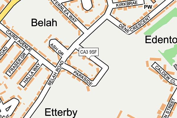 CA3 9SF map - OS OpenMap – Local (Ordnance Survey)