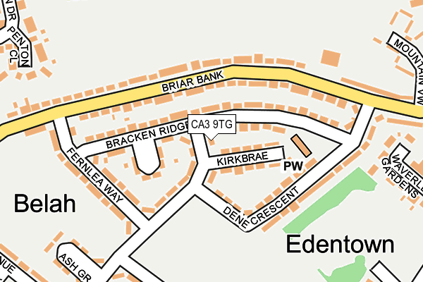 CA3 9TG map - OS OpenMap – Local (Ordnance Survey)