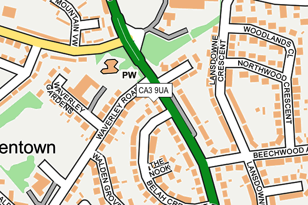 CA3 9UA map - OS OpenMap – Local (Ordnance Survey)