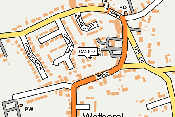 CA4 8EX map - OS OpenMap – Local (Ordnance Survey)
