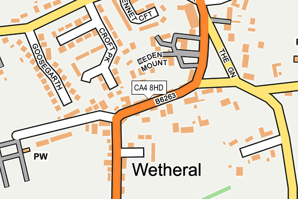 CA4 8HD map - OS OpenMap – Local (Ordnance Survey)