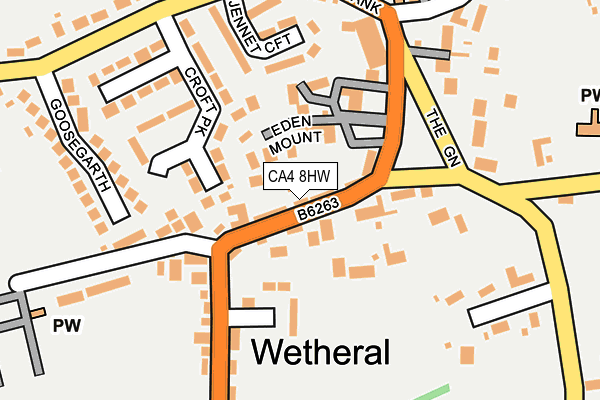 CA4 8HW map - OS OpenMap – Local (Ordnance Survey)