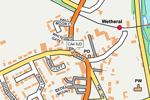 CA4 8JD map - OS OpenMap – Local (Ordnance Survey)