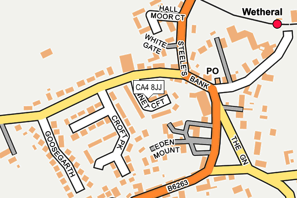 CA4 8JJ map - OS OpenMap – Local (Ordnance Survey)