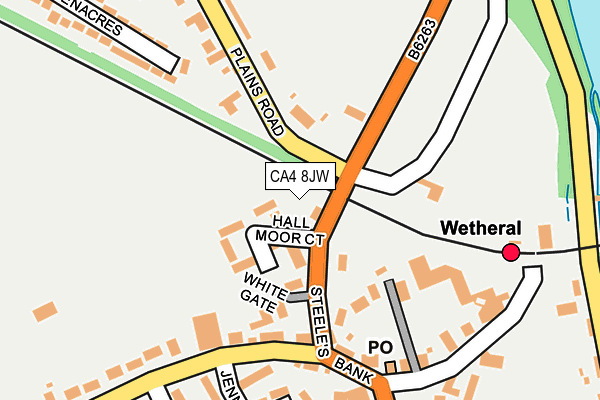 CA4 8JW map - OS OpenMap – Local (Ordnance Survey)