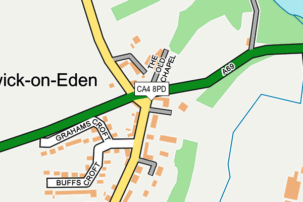 CA4 8PD map - OS OpenMap – Local (Ordnance Survey)