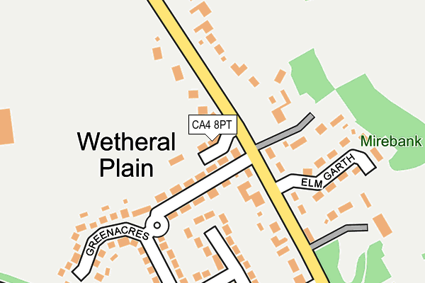 CA4 8PT map - OS OpenMap – Local (Ordnance Survey)