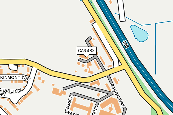 CA6 4BX map - OS OpenMap – Local (Ordnance Survey)