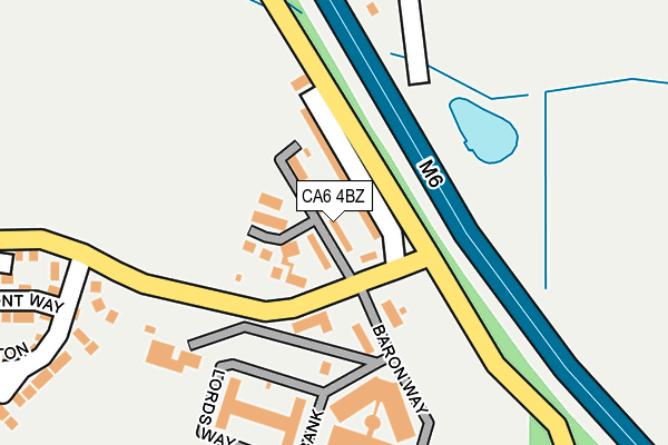 CA6 4BZ map - OS OpenMap – Local (Ordnance Survey)