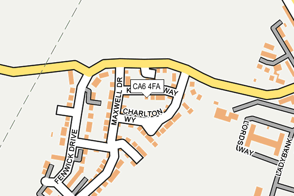 CA6 4FA map - OS OpenMap – Local (Ordnance Survey)