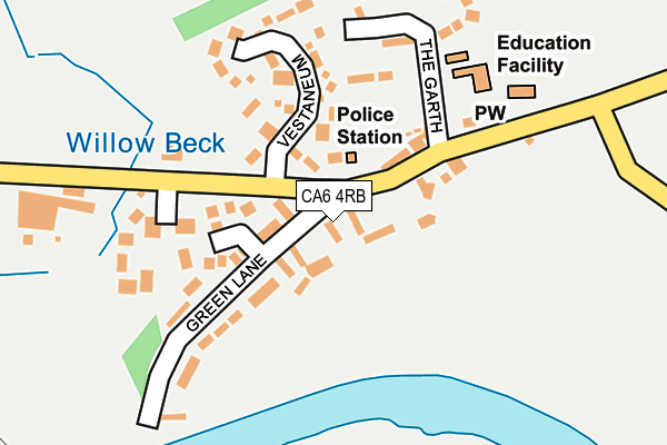 CA6 4RB map - OS OpenMap – Local (Ordnance Survey)
