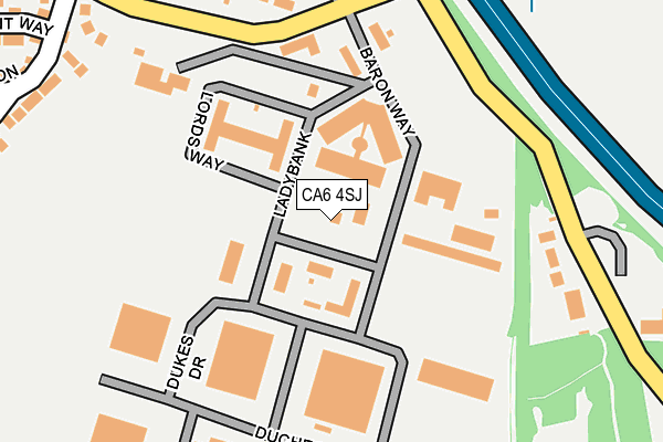 CA6 4SJ map - OS OpenMap – Local (Ordnance Survey)