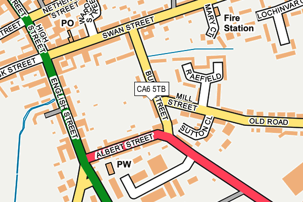 CA6 5TB map - OS OpenMap – Local (Ordnance Survey)