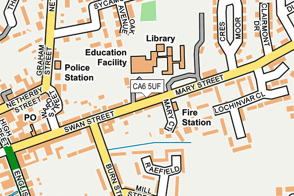 CA6 5UF map - OS OpenMap – Local (Ordnance Survey)