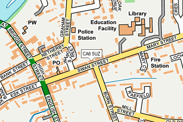 CA6 5UZ map - OS OpenMap – Local (Ordnance Survey)