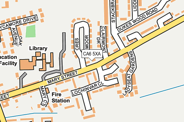 CA6 5XA map - OS OpenMap – Local (Ordnance Survey)