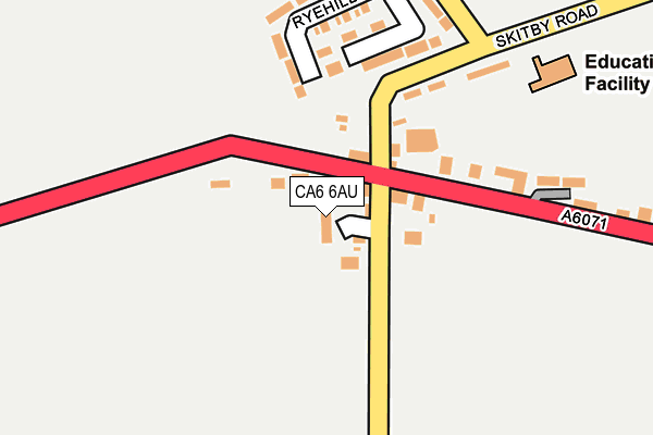 CA6 6AU map - OS OpenMap – Local (Ordnance Survey)