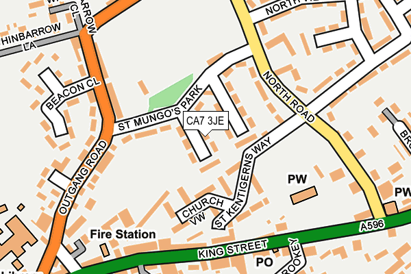 CA7 3JE map - OS OpenMap – Local (Ordnance Survey)