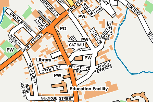 CA7 9AU map - OS OpenMap – Local (Ordnance Survey)