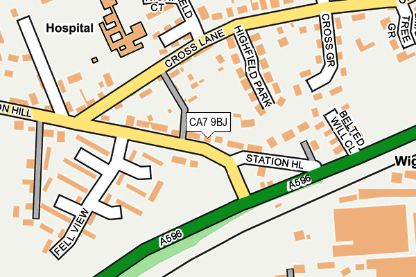 CA7 9BJ map - OS OpenMap – Local (Ordnance Survey)
