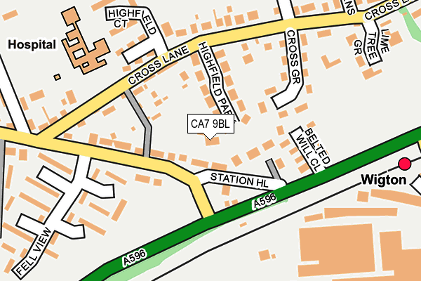 CA7 9BL map - OS OpenMap – Local (Ordnance Survey)
