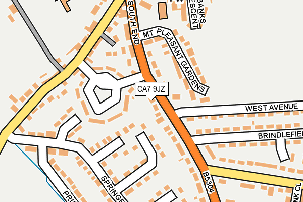 CA7 9JZ map - OS OpenMap – Local (Ordnance Survey)