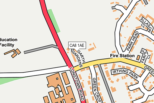 CA8 1AE map - OS OpenMap – Local (Ordnance Survey)