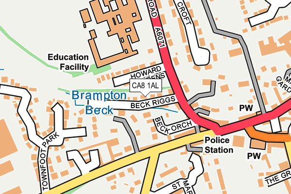 CA8 1AL map - OS OpenMap – Local (Ordnance Survey)