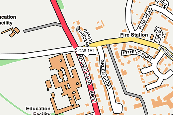 CA8 1AT map - OS OpenMap – Local (Ordnance Survey)