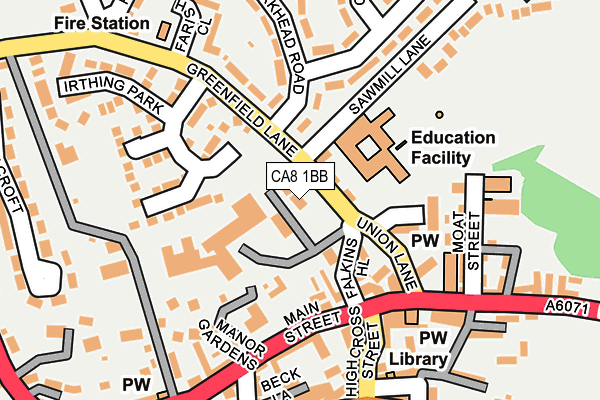 CA8 1BB map - OS OpenMap – Local (Ordnance Survey)