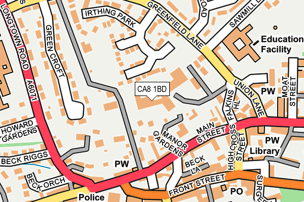 CA8 1BD map - OS OpenMap – Local (Ordnance Survey)