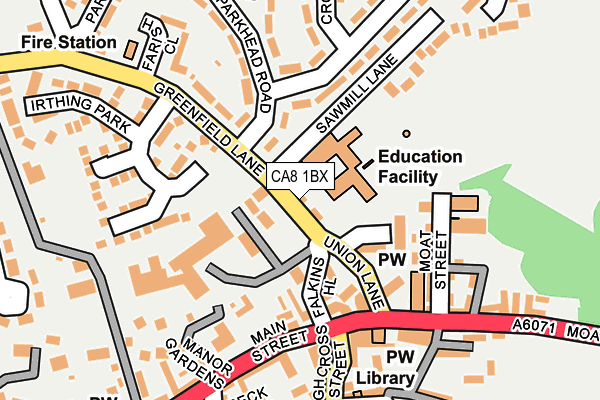 CA8 1BX map - OS OpenMap – Local (Ordnance Survey)