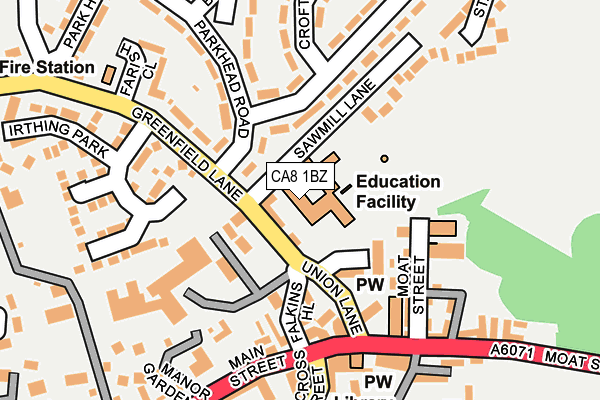 CA8 1BZ map - OS OpenMap – Local (Ordnance Survey)
