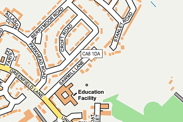 CA8 1DA map - OS OpenMap – Local (Ordnance Survey)