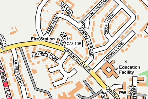 CA8 1DB map - OS OpenMap – Local (Ordnance Survey)