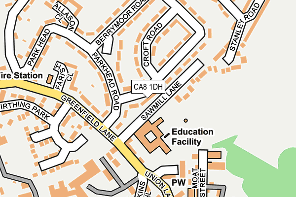 CA8 1DH map - OS OpenMap – Local (Ordnance Survey)