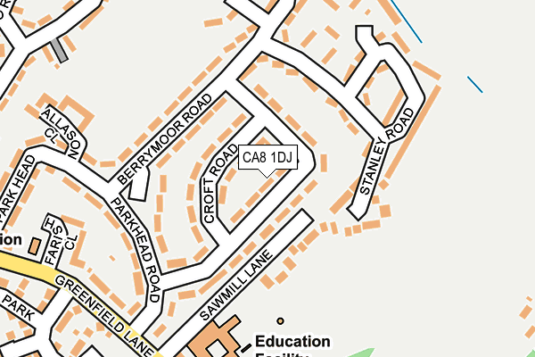 CA8 1DJ map - OS OpenMap – Local (Ordnance Survey)