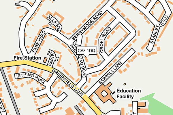 CA8 1DQ map - OS OpenMap – Local (Ordnance Survey)