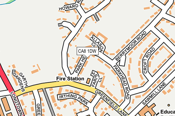 CA8 1DW map - OS OpenMap – Local (Ordnance Survey)