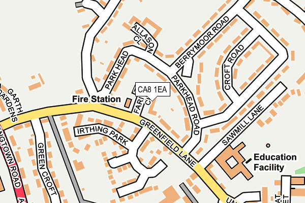 CA8 1EA map - OS OpenMap – Local (Ordnance Survey)