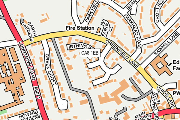 CA8 1EB map - OS OpenMap – Local (Ordnance Survey)