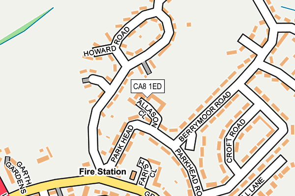CA8 1ED map - OS OpenMap – Local (Ordnance Survey)