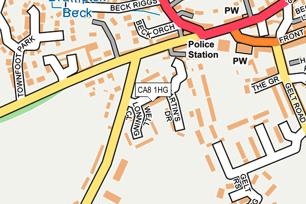 CA8 1HG map - OS OpenMap – Local (Ordnance Survey)