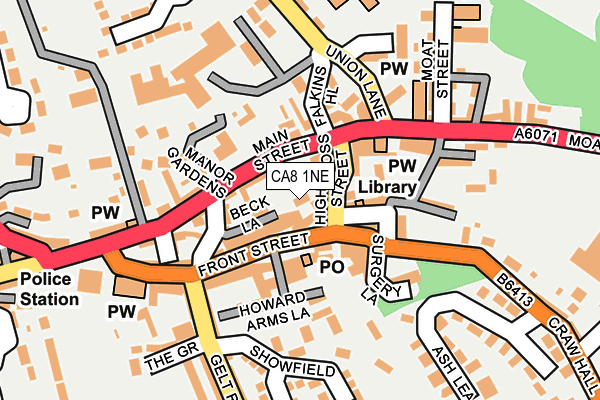 CA8 1NE map - OS OpenMap – Local (Ordnance Survey)