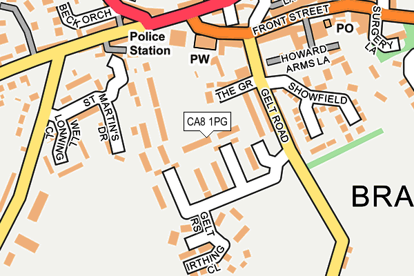 CA8 1PG map - OS OpenMap – Local (Ordnance Survey)