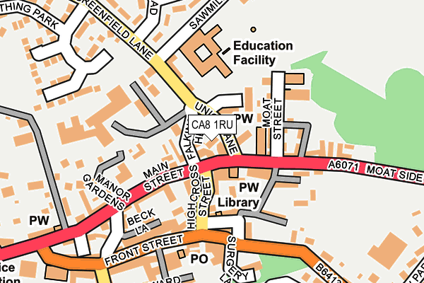 CA8 1RU map - OS OpenMap – Local (Ordnance Survey)