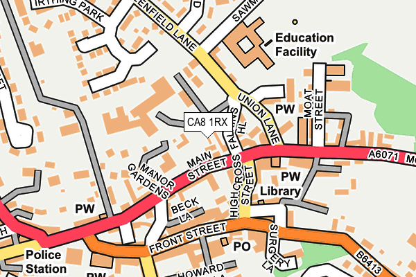 CA8 1RX map - OS OpenMap – Local (Ordnance Survey)