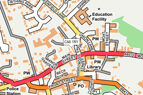 CA8 1RY map - OS OpenMap – Local (Ordnance Survey)