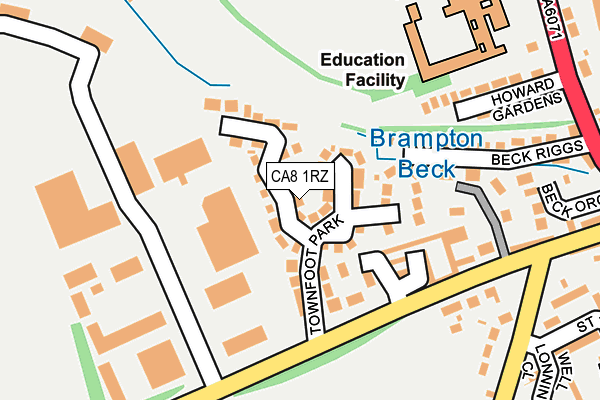 CA8 1RZ map - OS OpenMap – Local (Ordnance Survey)