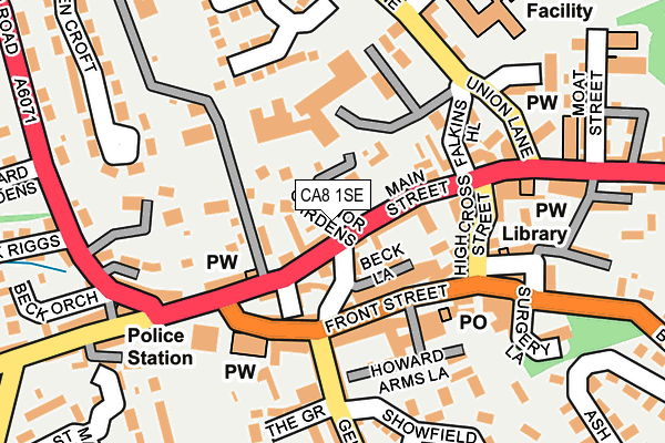 CA8 1SE map - OS OpenMap – Local (Ordnance Survey)